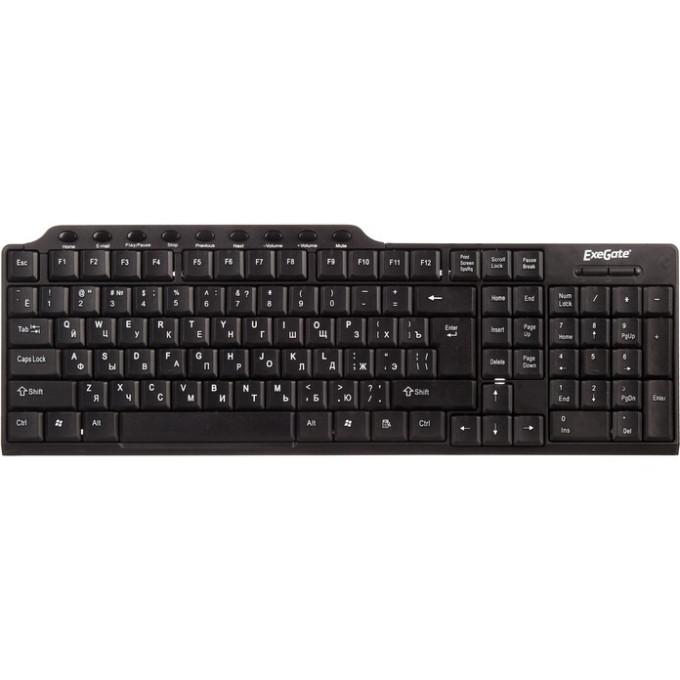 Клавиатура EXEGATE MULTIMEDIA PROFESSIONAL STANDARD LY-501M COLOR BOX EX264089RUS